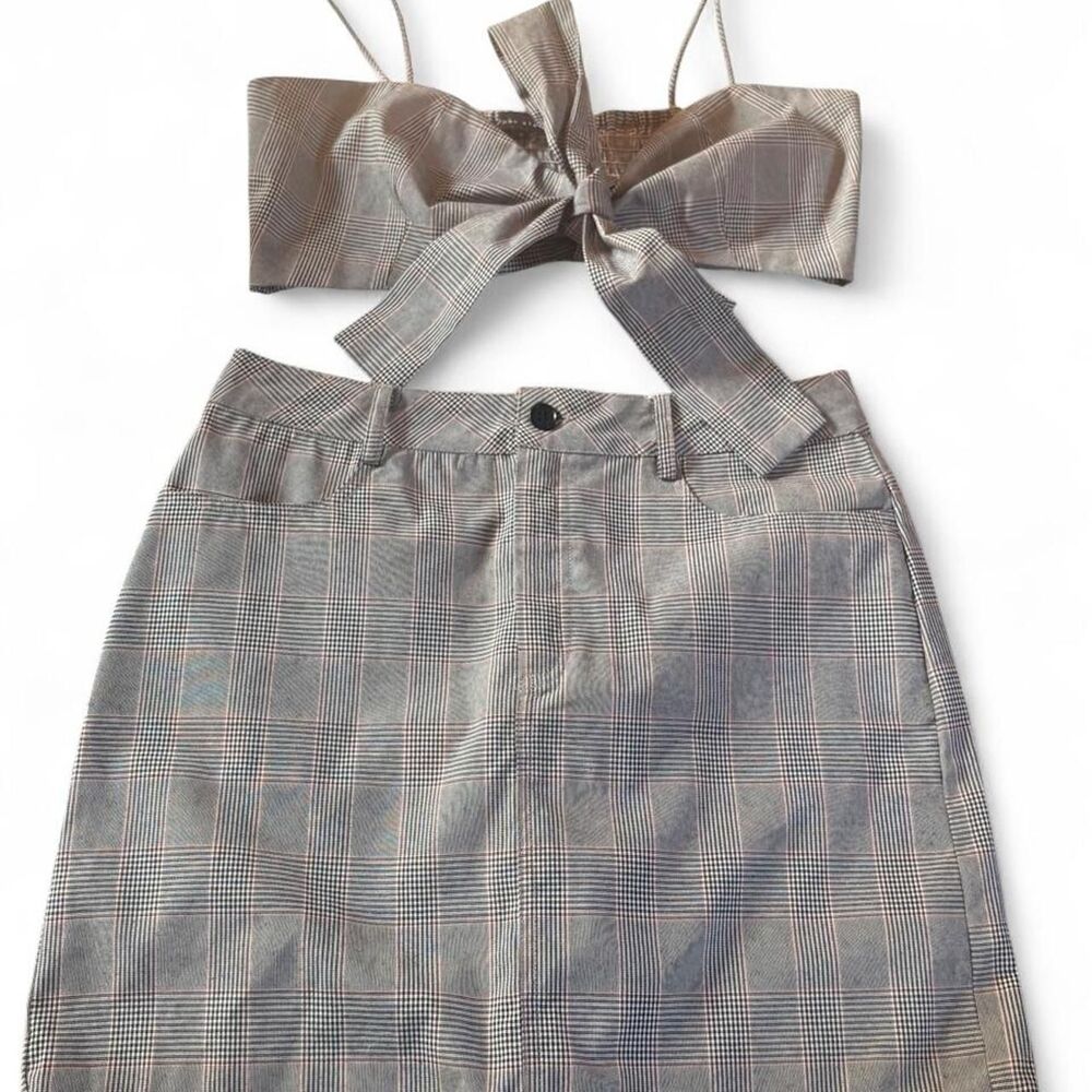 Women's Grey Skirt and Top Set
